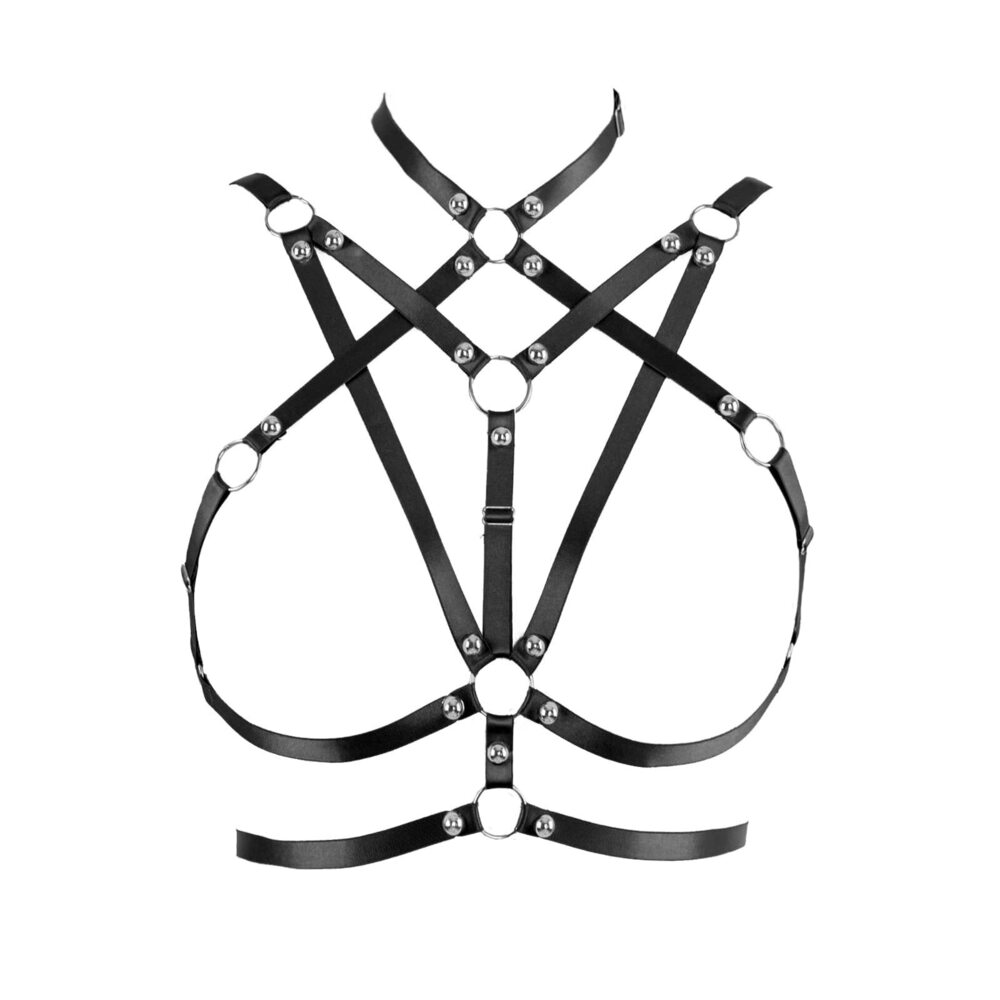 7086 Body Harness Bra Plus Size Hollow Bra Punk Gothic Halloween Carnival